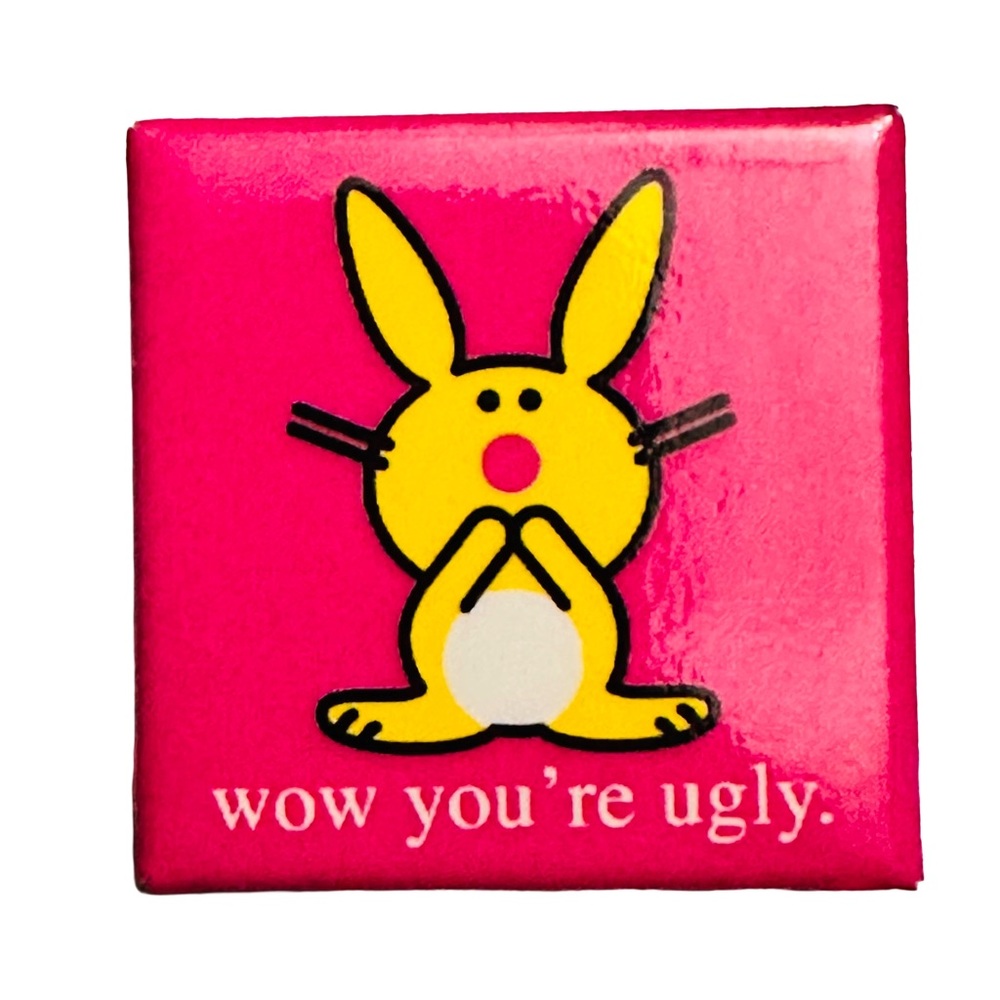 It's Happy Bunny by Jim Benton Y2K Vintage Button/Pin